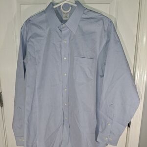 Brooks Brothers 346 Regent Fit Non-Iron Light Blue Dress Shirt 16 1/2